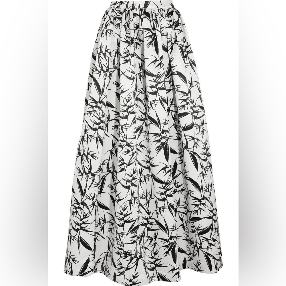 Alice + Olivia Abella Black and White Maxi Skirt
